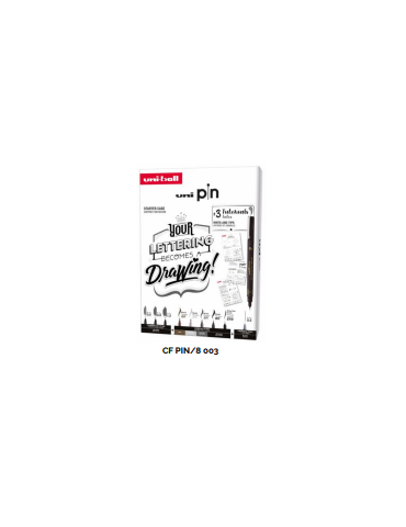 COFFRET EDITION LETTERING (8 feutres Uni Pin + 1 Shalaku S)