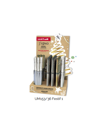 Présentoir de 3 douzaines Blanc-or-argent