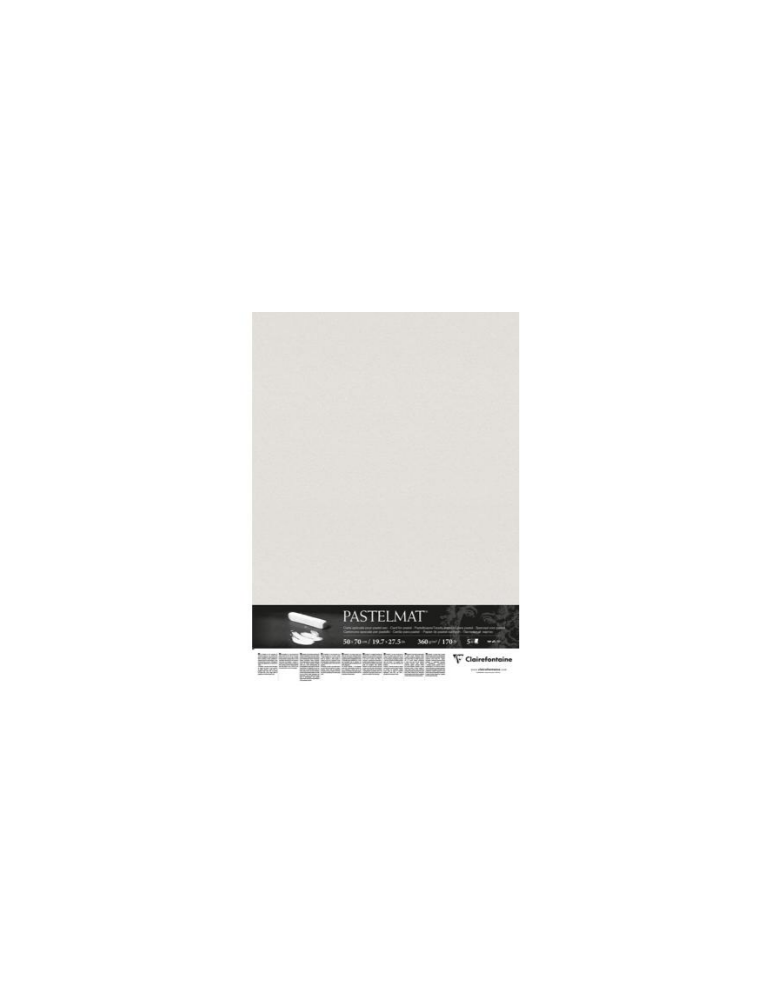 Pastelmat pack 50x70cm 5sh 360g light grey