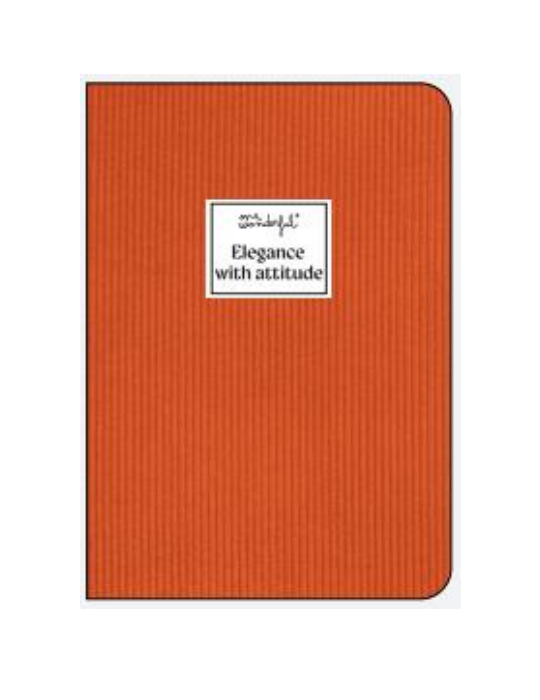 Cahier A5 avec reliure cousue permettant une ouverture à 180°.