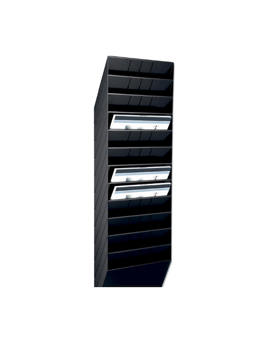 Présentoir  FLEXIBOXX 12 A4 LANDSCAPE noir