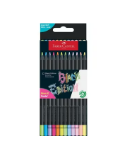 Kleurpotlood Faber-Castell Black Edition 12 stuks neon+pastel in karto