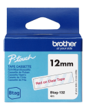 Btag Label Tapes 12 mm Red on Clear tape