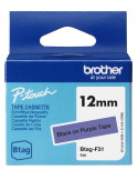 Btag Label Tapes 12 mm Black on Purple tape
