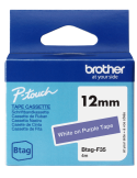 Btag Label Tapes 12 mm White on Purple tape