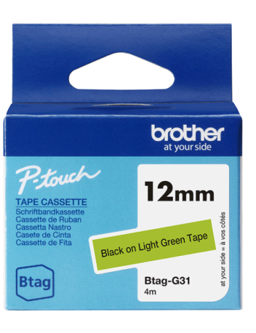 Btag Label Tapes 12 mm White on Purple tape