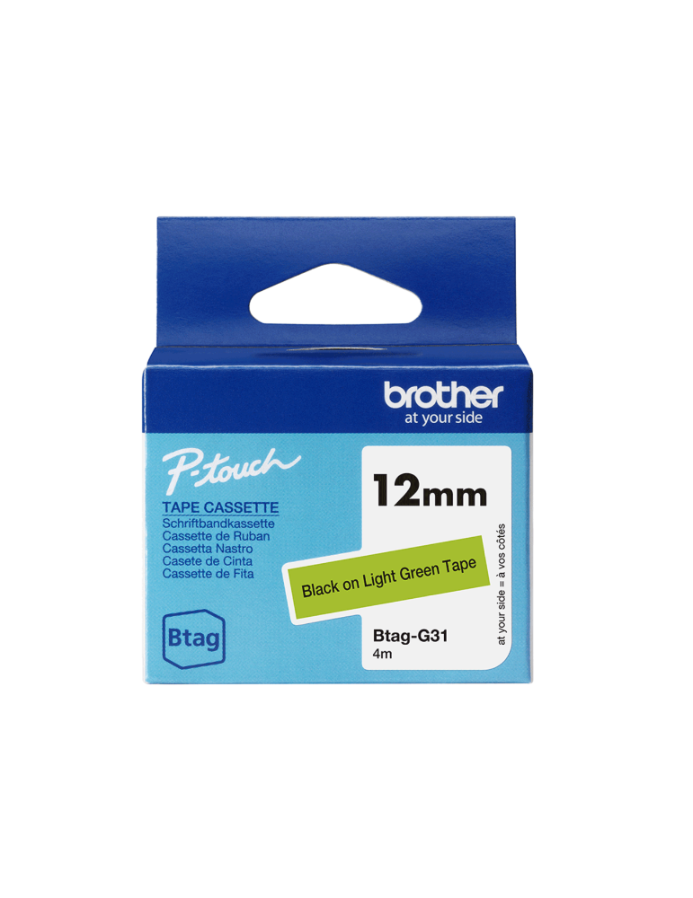 Btag Label Tapes 12 mm White on Purple tape