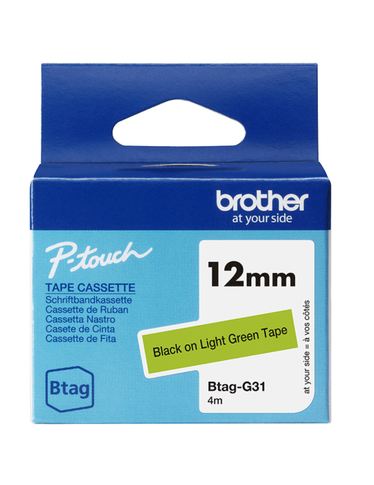 Btag Label Tapes 12 mm White on Purple tape