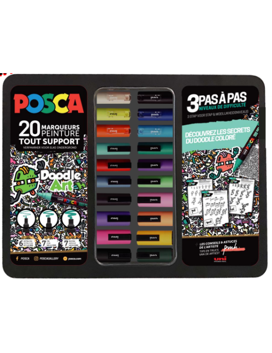 MAL. METAL NOIRE 20 POSCA DOODLE ART (PMH) V2025