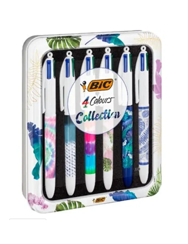 BIC 4 Colours Ball Pens Collection x6