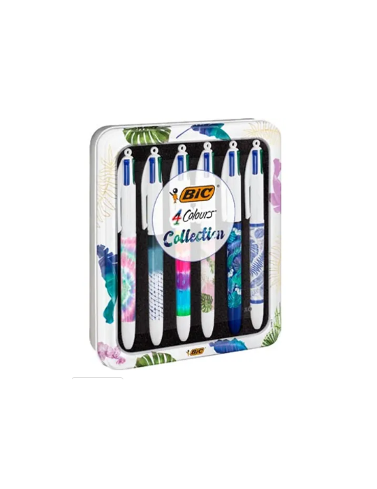 BIC 4 Colours Ball Pens Collection x6
