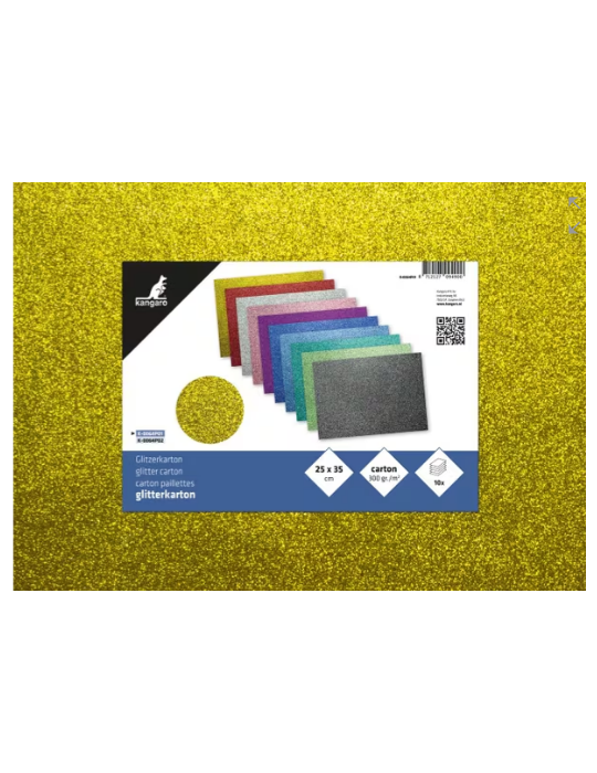 Carton paill. Kangaro 25x35cm 10 flles 10 colours 300gr