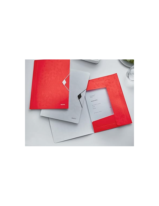 Leitz Wow 3-klepsmap PP A4 rood