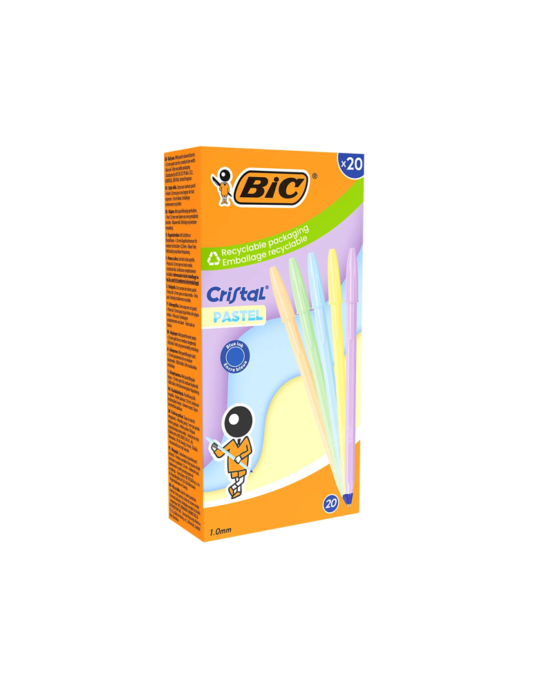 BIC Cristal Pastel Ball Pens x20