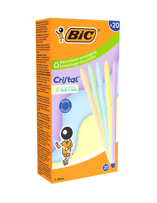 BIC Cristal Pastel Ball Pens x20