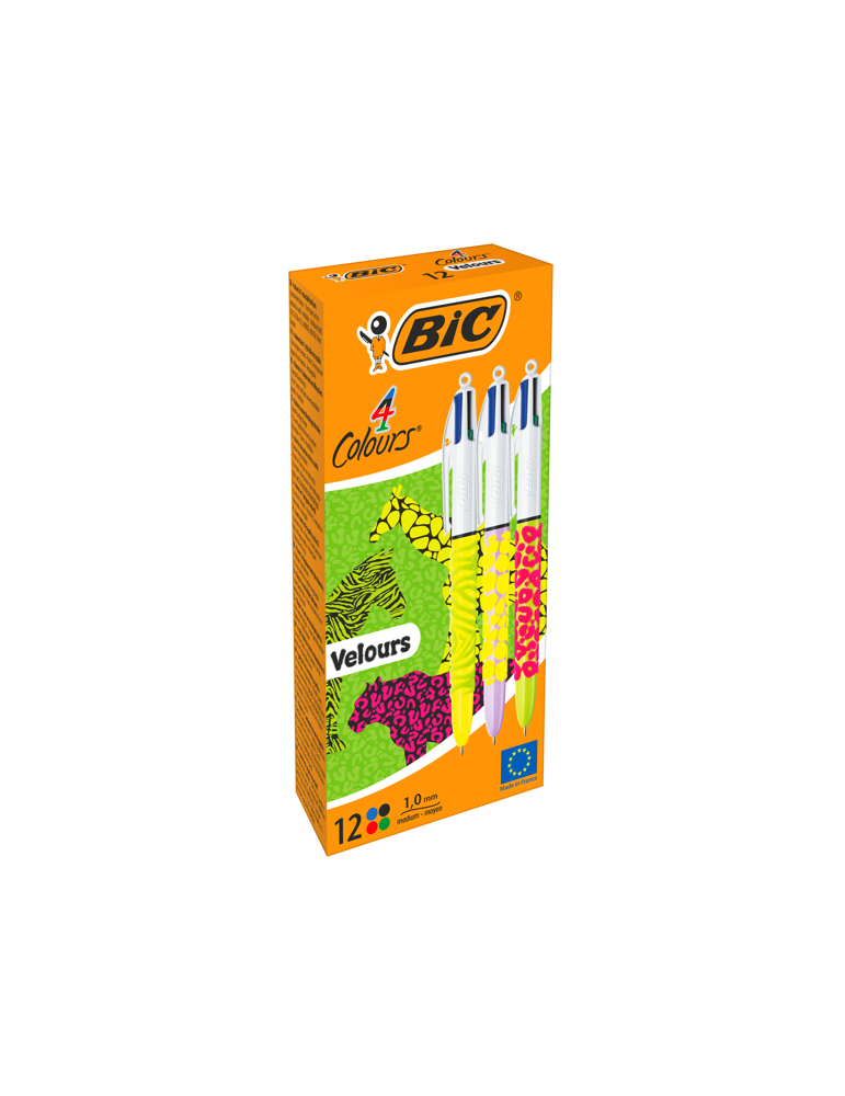 BIC 4 Colors Velvet x12 (animal)