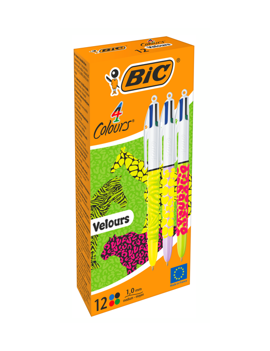 BIC 4 Colors Velvet x12 (animal)