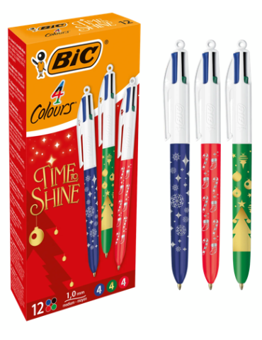 Bic 4 Colours Foil   Box12 ( Noël )