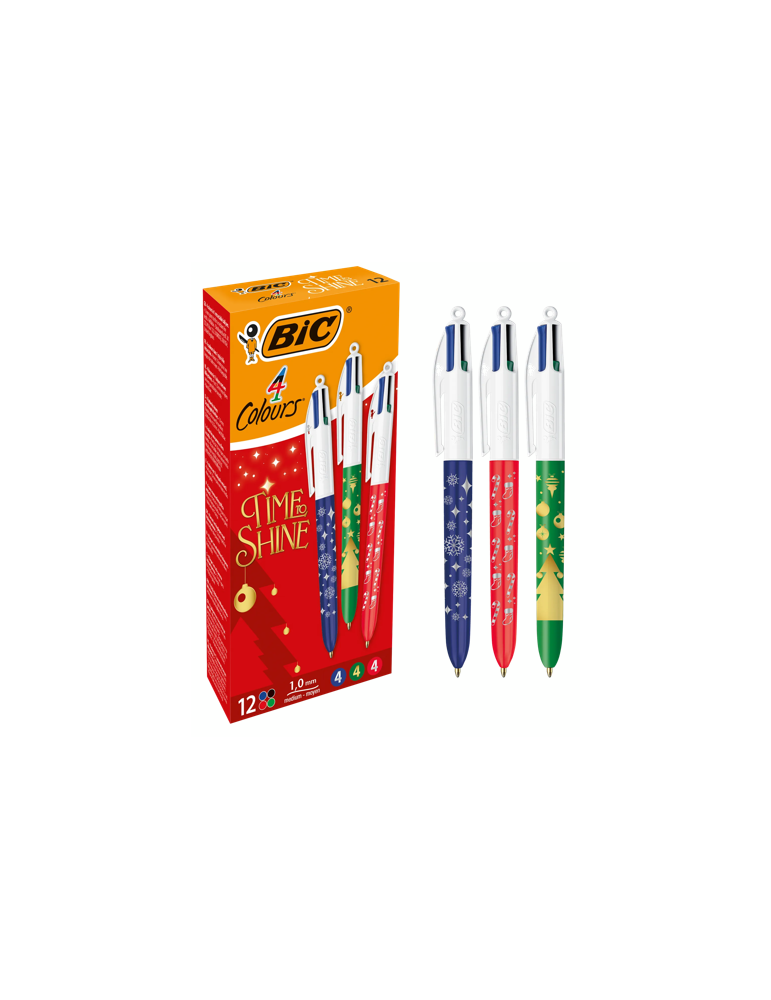 Bic 4 Colours Foil  Box12 ( Noël )