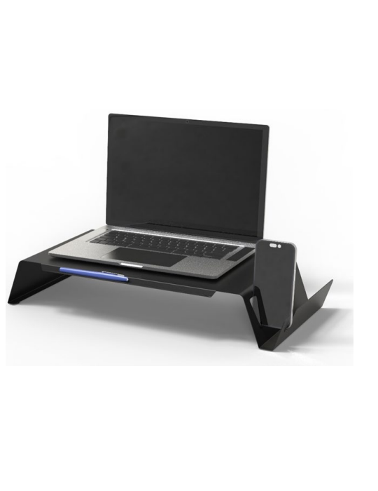 Support d'ordinateur/écran ODUP en métal noir