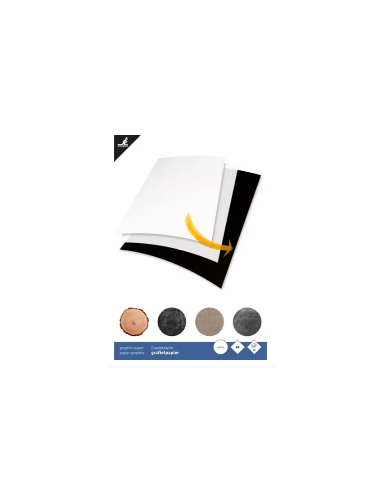 Grafietpapier Kangaro wit A4, 8 vel, 50 grams