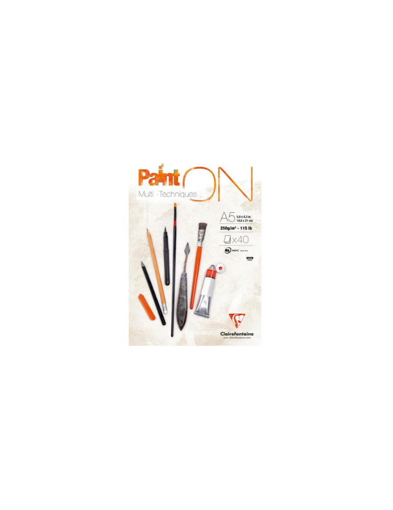 Paint'ON bloc collé 40F A5 250g