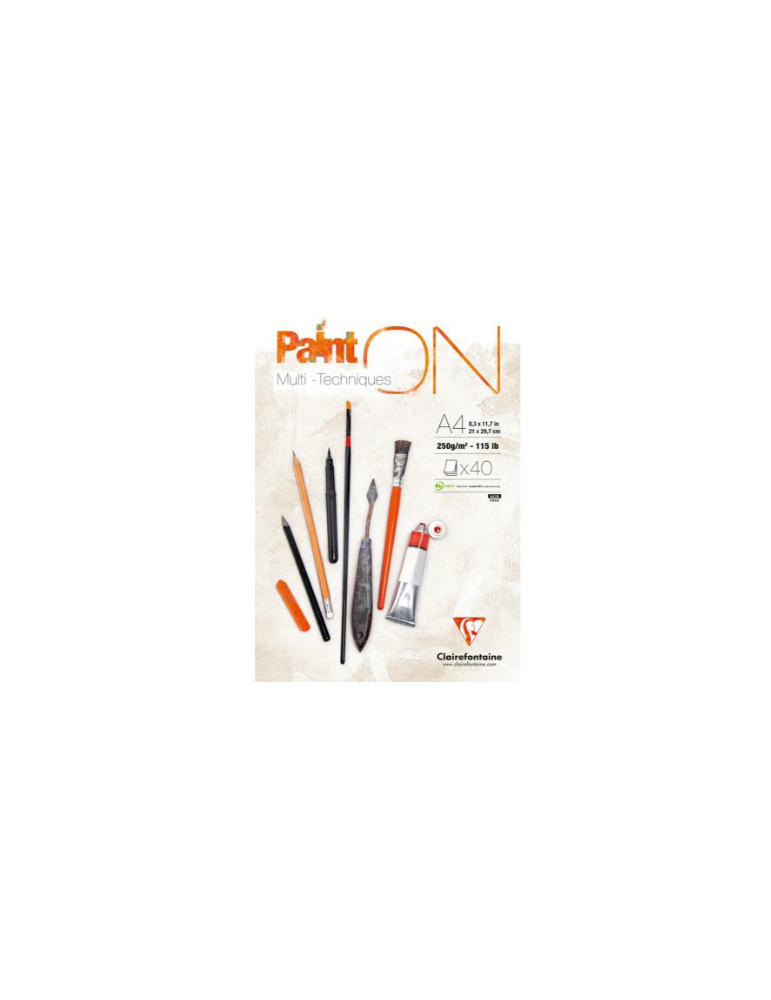 Paint'ON bloc collé 40F A4 250g