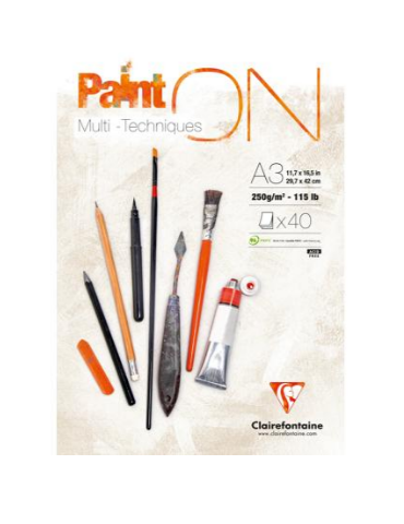 Paint'ON bloc collé 40F A3 250g