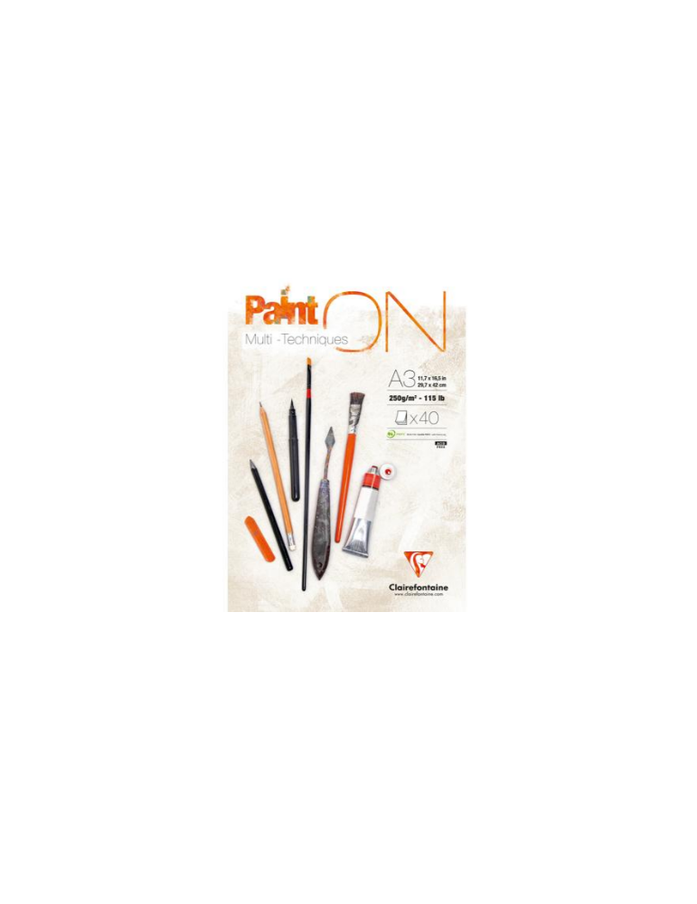 Paint'ON bloc collé 40F A3 250g