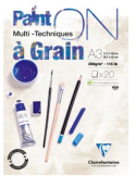 Paint'ON à grain bloc collé 20F A3 250g