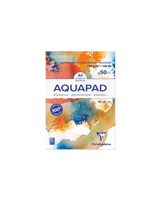 Bloc GOLDLINE AQUA 300g grain moyen  feuillesin A4 50 feuilles