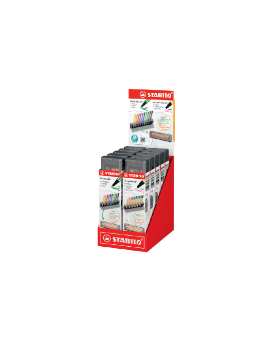 Stylo-feutre pointe fine STABILO point 88 Click box de 10 stylos-feutr