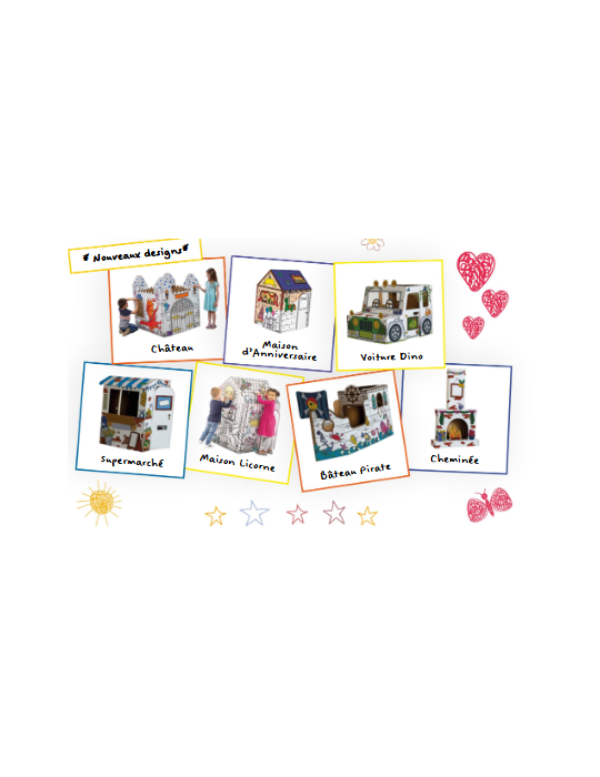 BB MAISON DE JEU LICORNE À COLORIER XL 1PK EMBALLAGE RETAIL (FSC)