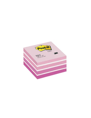 Notes Post-it®- Cube - Rose Pastel  76 x 76 mm - 450 Feuilles/Cube