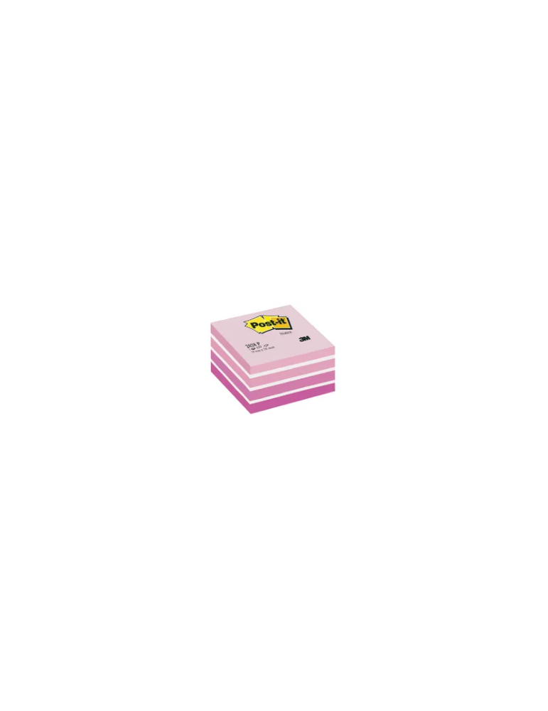 Notes Post-it®- Cube - Rose Pastel  76 x 76 mm - 450 Feuilles/Cube