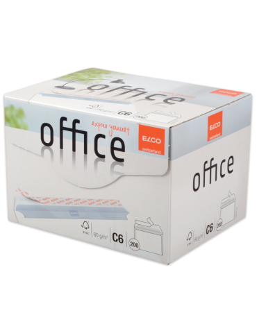 Enveloppes extra blanches Shopbox Office FSC 80gr/m² - Sans fen.  - 20