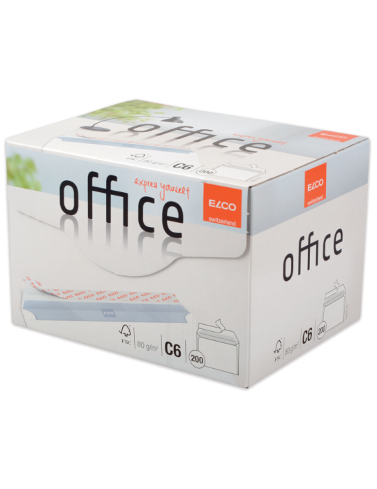 Enveloppes extra blanches Shopbox Office FSC 80gr/m² - Sans fen.  - 20