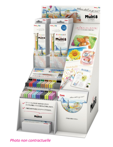 Display Art Multi8 - 10 blisters et 8 couleurs recharges mines