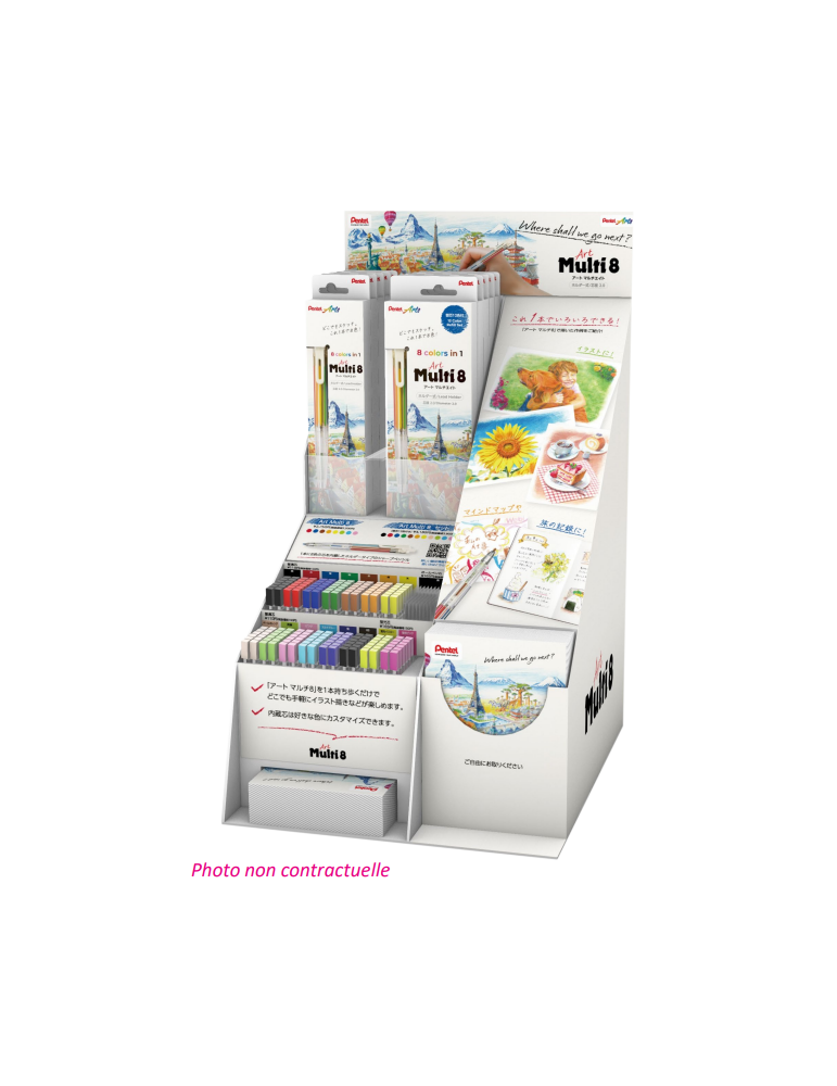 Display Art Multi8 - 10 blisters et 8 couleurs recharges mines
