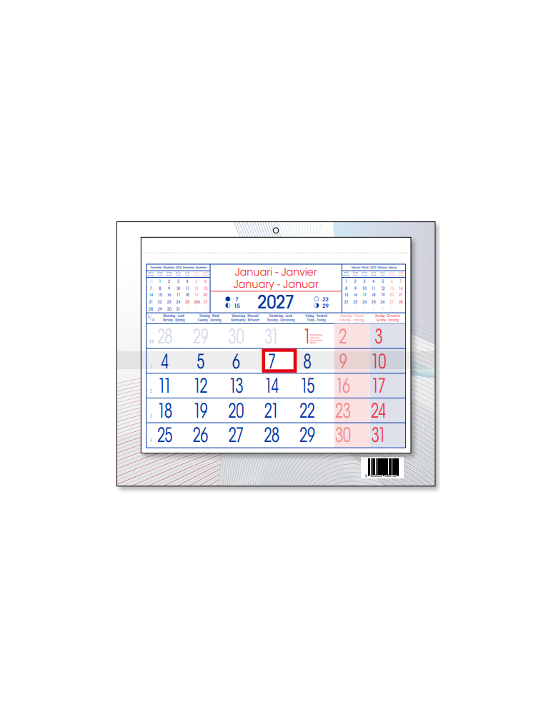 KALENDER 700B + BLOC M3 QUAD.