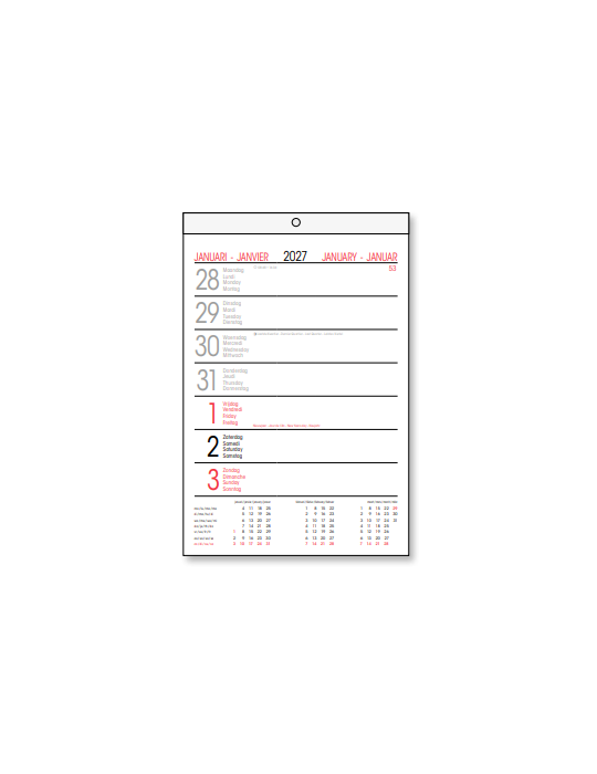 CALENDRIER SEMAINIER