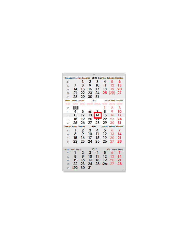 4-MAAND KALENDER NEUTRE