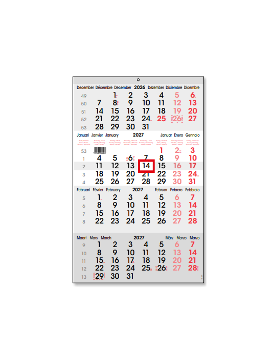 4-MAAND KALENDER NEUTRE
