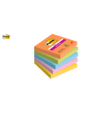 Bloc mémos Post-it 654 Super Sticky 76x76mm Boost 5 pièces