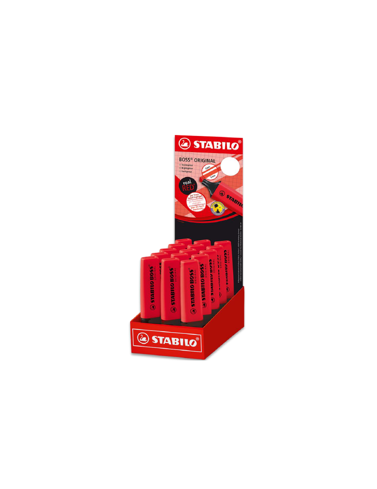 STABILO BOSS marker realred display 15 pcs