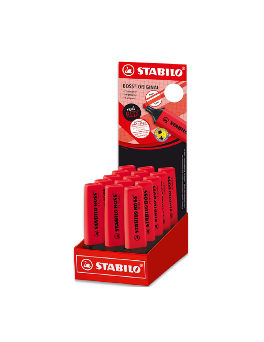 STABILO BOSS marker realred display 15 pcs