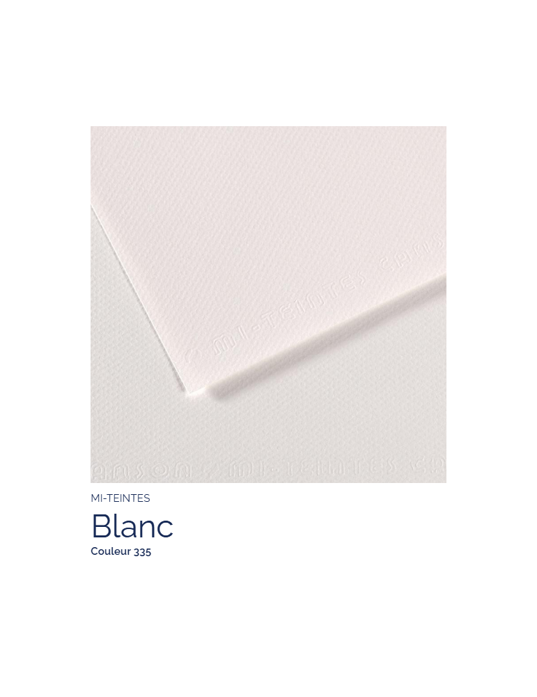 FEUILLE   MI-TEINTES®  50x65 160G  BLANC 335