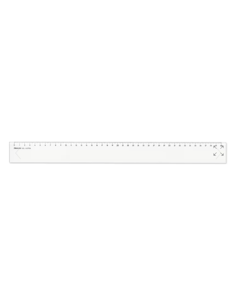 Liniaal Aristo 40cm glas- helder plexiglas