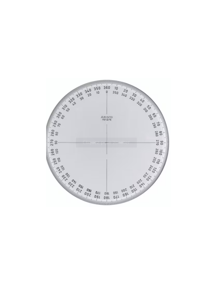 Kompasroos Aristo 360° 12 cm glashelder plexiglas
