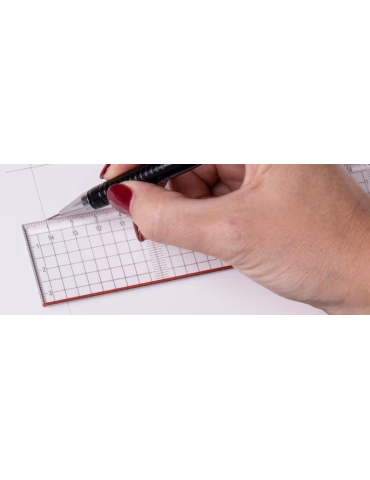 Snijliniaal Aristo 30cm plexiglas met stalen kant